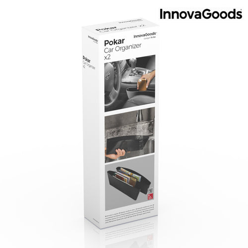 2-Piece Car Seat Gap Organiser – Keep Phones, Keys & Coins Secure